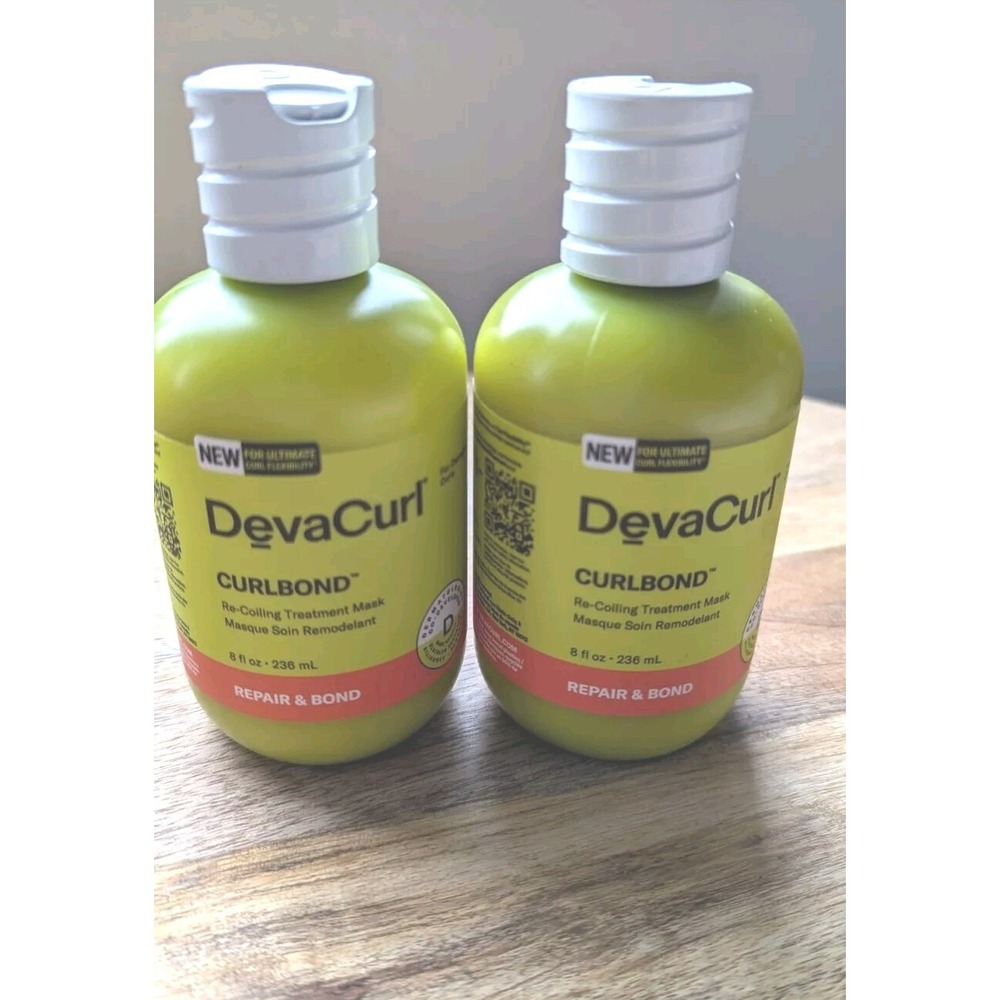 DEVACURL CURLBOND RE-COILING TREATMENT MASK 8 OZ New (Pack Of 2)